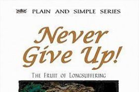 What do you do when your dreams, your plans and your hopes blow up in your face? Who do you blame when everything in the Bible gave you hope but, then, all was destroyed? How do you refrain from being angry, bitter and blaming God in situations like this? If we are honest with ourselves all of us at one time or another, have felt like ‘giving up.’ Paul expresses it perfectly in 2 Corinthians 1:8 when he says that he “despaired of life itself.” Have you ever felt like this? Have you ever wondered if somehow you missed God? Never Give Up addresses these questions and gives us the answers plus the practical application to rectifying the situation. Most of us talk very openly about the need to “be like Christ” and to have His characteristics of Love, joy, peace, but what about the fruit of longsuffering—the determination never to give up? God promises us that He will strengthen us; help us and uphold us, even through the difficult times. (Isaiah 41:10) “Do not be afraid, for I am with you. Do not be dismayed, for I am your God. I will strengthen you. I will help you. I will uphold you with my victorious right hand.” The question is: How do we do our part? How do we, like Paul, patiently endure our trials by never giving up? That’s what this book is all about.